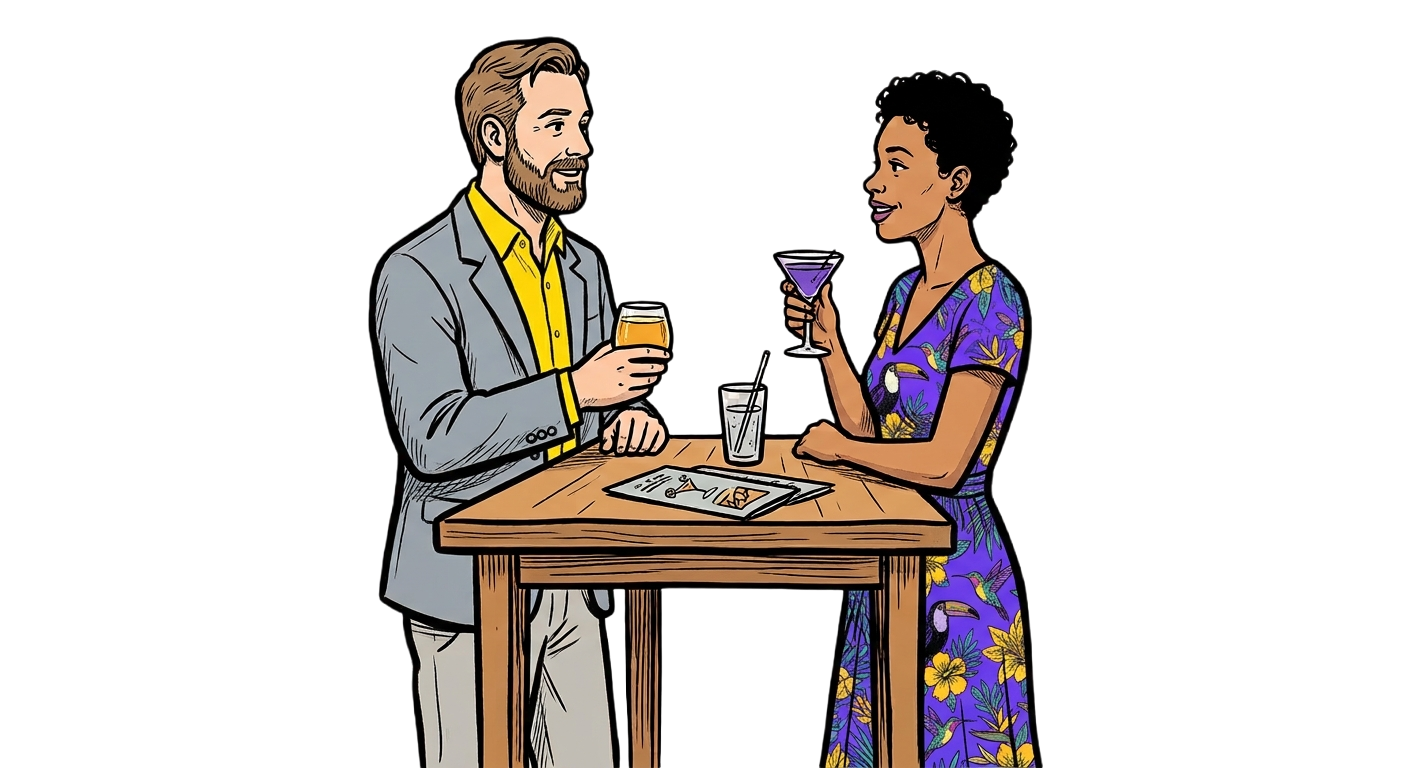 People enjoying an event